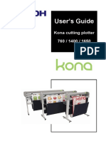 User's Guide: Kona Cutting Plotter 760 / 1400 / 1650