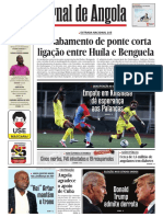 Jornal de Angola discute desabamento de ponte e covid-19