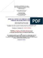 Judicial Notice of Foreign Judgement Foreign Registration & Index PDF