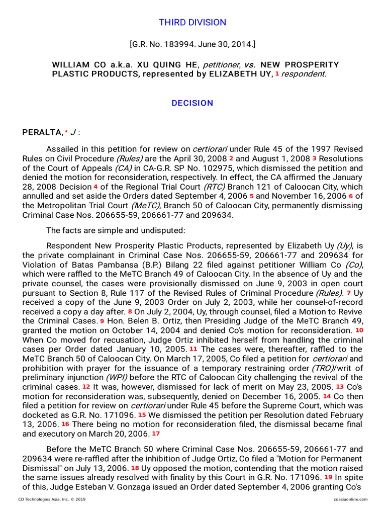 Petition Review: Criminal Case Dismissal | PDF | Prosecutor | Trials