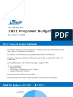 2021 Proposed Budget: City of Kalamazoo