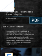 Matemática Financeira - Juros Simples