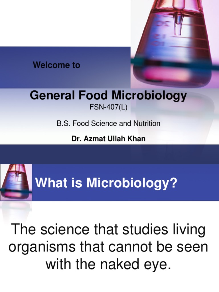 LEC 01 Basic Food Microbiology PDF PDF Microbiology Medical