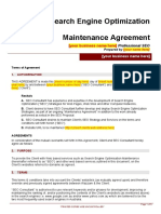 SEO Maintenance Agreement