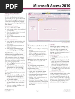 Download Microsoft Access 2010 Quick Reference Card by paul_swift SN48986697 doc pdf