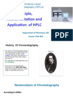 Principle, Instrumentation and Application of HPLC: High Performance Liquid Chromatography (HPLC
