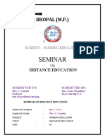 Seminar On Distance Education