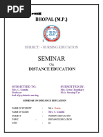 Seminar On Distance Education