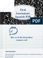 Oral Assessement Instructions