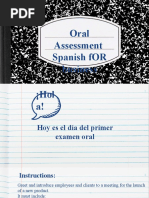 Oral Assessement Instructions