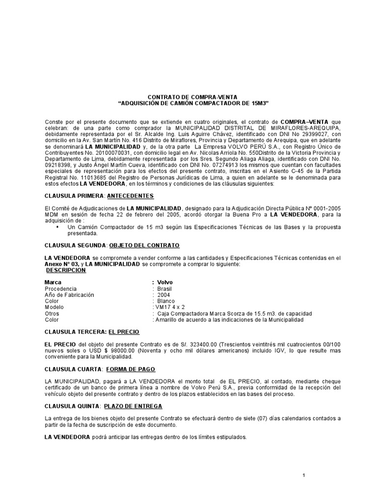 Contrato U Orden de Compra o de Servicio | PDF | Derecho civil (sistema ...