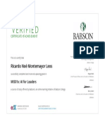 BabsonX MIS01x Certificate - Edx PDF