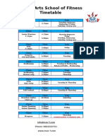 Martial Arts Dundalk Timetable 2011