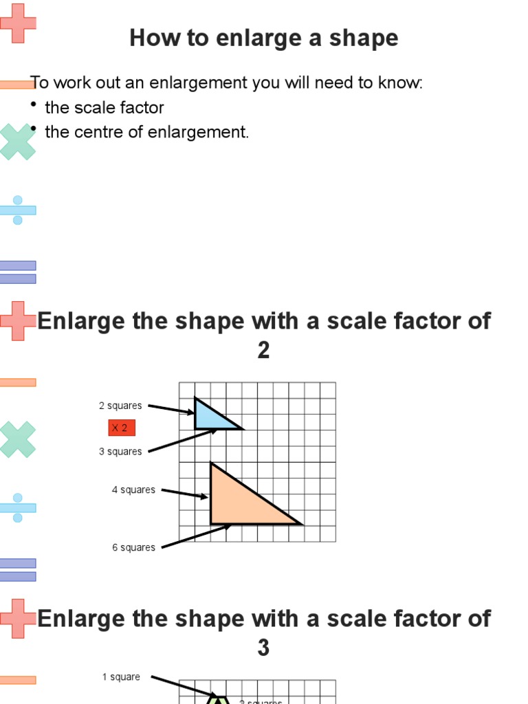 How To Enlarge A Shape To Work Out An Enlargement You Will Need To