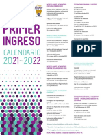 Calendario Unam Primer Ingreso 2021-2022