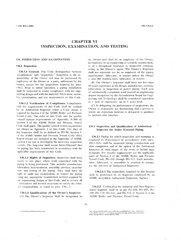 Inspection Examination 31.1 | PDF