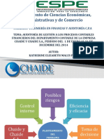 Auditoría procesos contables Chaide y Chaide S.A. 2014