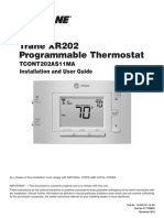 Trane XR202 Programmable Thermostat: TCONT202AS11MA Installation and User Guide