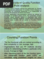 Characteristic of Quality Function Point Analysis