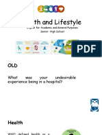 Health and Lifestyle: English For Academic and General Purposes Senior High School