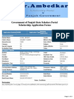 Government of Punjab State Scholars Portal Scholarship Application Forms