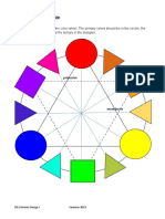 Color Wheel Template: Secondary in The Squares and The Tertiary in The Triangles
