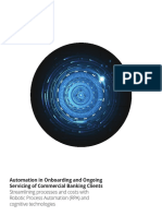 Us Cons Automation in On Boarding and Ongoing Servicing of Commercial Banking Clients