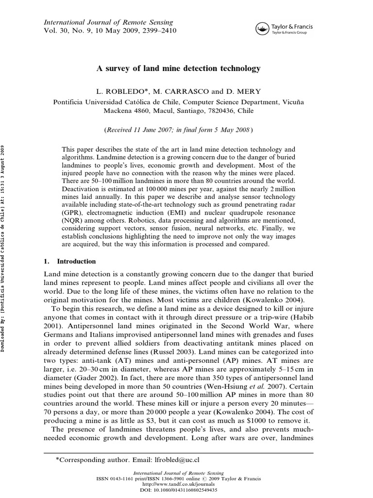 Advances in Land Mine Detection Tech | PDF | Land Mine | Infrared
