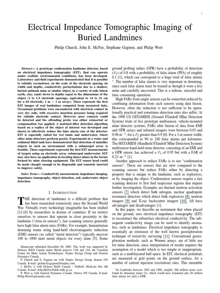 Electrical Impedance Tomographic Imaging PDF | PDF | Electrical ...