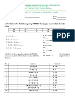 Second Periodical Examination in Mathematics 5 and 6