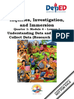 Inquiries, Investigation, and Immersion: Understanding Data and Ways To Collect Data (Research Design)