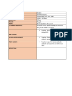 Subject Form Day / Date Time Duration Theme Topic Learning Objectives