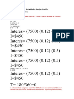 Interés simple y cálculo de capitales