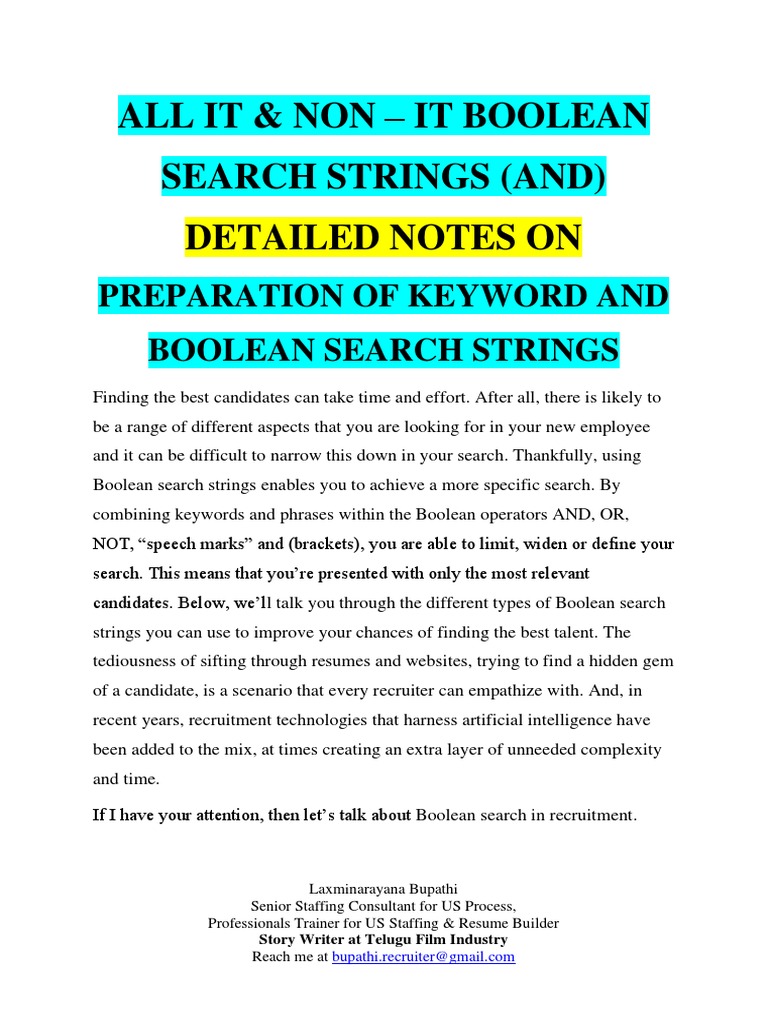 Boolean Search Strings PDF | PDF | Search Engine Optimization | Web ... image.