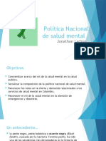 Política Nacional de Salud Mental