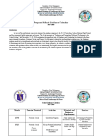 Proposed School Guidance Calendar: Schools Division of Zamboanga Del Norte Sebaca Rizal Zamboanga Del Norte