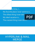 Hyperlink and Mail Merge