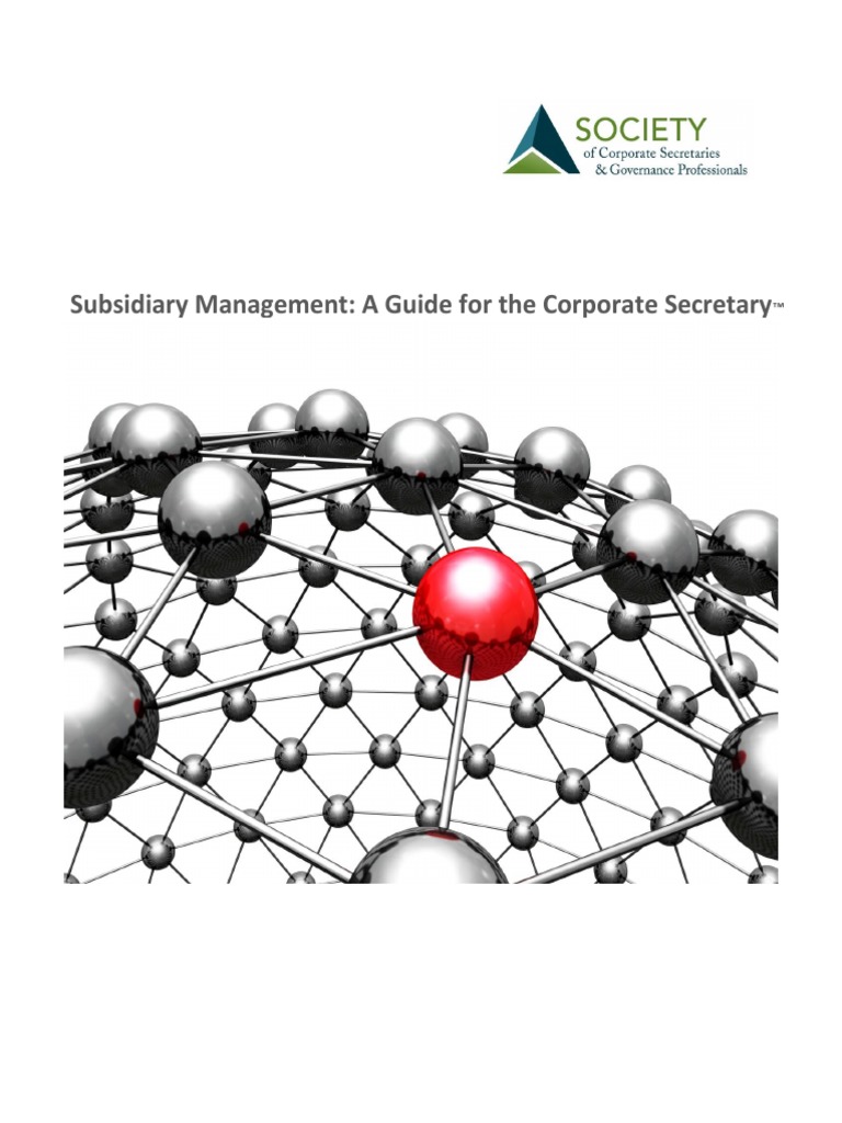 Subsidiary Management: A Guide For The Corporate Secretary | PDF ...