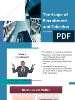 The Scope of Recruitment and Selection