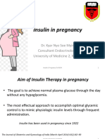 Insulin in Pregnancy: Dr. Kyar Nyo Soe Myint Consultant Endocrinologist University of Medicine 2, NOGTH