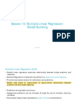 DADM S10 Multiple Linear Regression-Model Building PDF