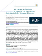 Utilizing Mine Tailings As Substitute Construction Material: The Use of Waste Materials in Roller Compacted Concrete