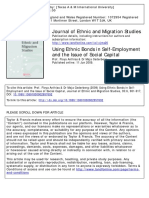 Using Ethnic Bonds in Self-Employment and The Issue of Social Capital