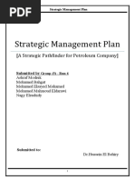 Strategic Management Plan: (A Strategic Pathfinder For Petroleum Company)