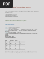 Conversion of Number Base System