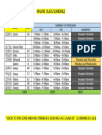 Online Class Schedule: Regular Schedule Regular Schedule Regular Schedule Regular Schedule Regular Schedule