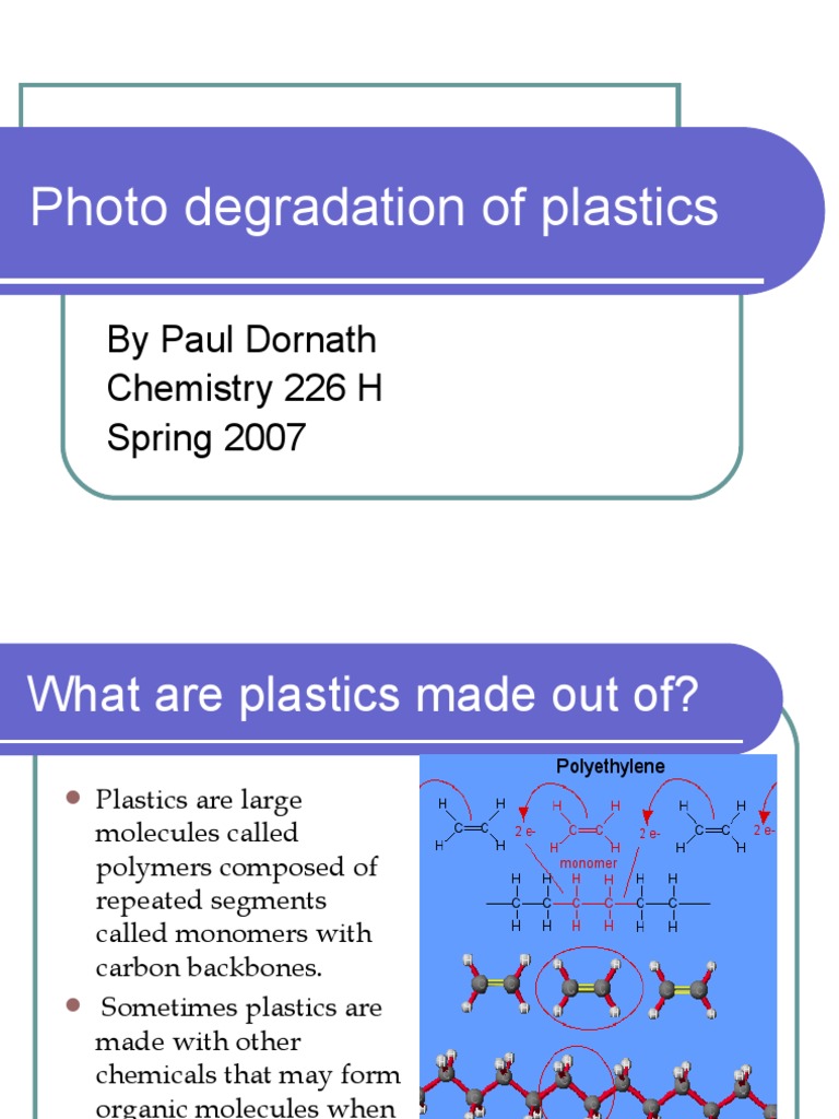 Photo Degradation of Plastics | PDF | Ultraviolet | Ionizing Radiation