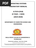 Operating Systems Lab (R18)