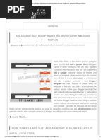 Add A Gadget Slot Below Header and Above Footer in Blogger Template - BloggersStand