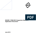ISO IEC 17020 Inspection Standard Application Document